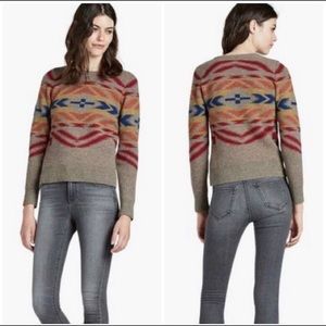 Pendleton Aztec Wool Sweater Brown